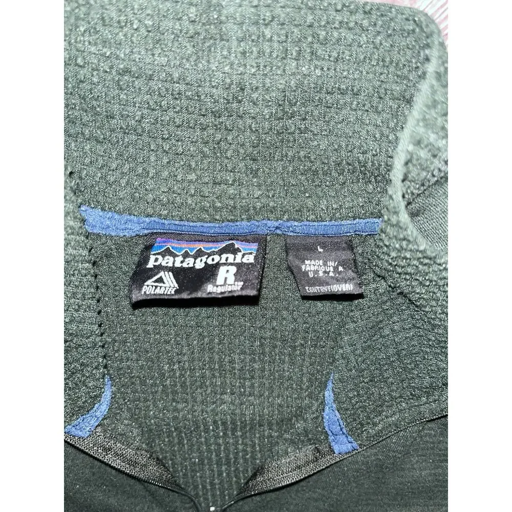VTG Patagonia USA Polartec Regulator Pullover Sweater Men L Military Green (T1